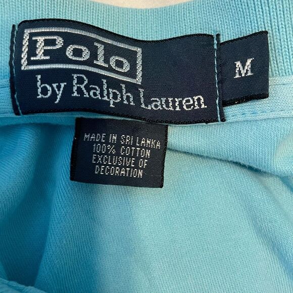 Polo Ralph Lauren Classic Fit Polo Shirt Light Blue Soft Cotton Short Sleeve M - Picture 5 of 6